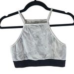 Electric & Rose Sports Bra Square Neck Logo Tie Dye Gray M Size M Photo 0