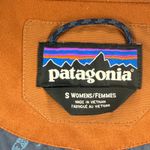 Patagonia  Womens Bivvy Down Vest Hooded Puffer Brown Blue Snap Front Sz S READ Photo 7