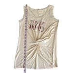 Niyama Sol Stay Wild Cream Twist Front Athletic Tank Top Women’s Athleisure XS Photo 4