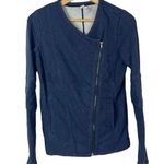 Under Armour Blue Uptown Moto Studio Terry Athletic Jacket S Photo 0
