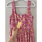 Band Of The Free Floral Mini Corset Dress Size Large Bubble Pink Yellow NEW Photo 6