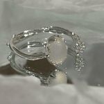Elegant Moonstone Adjustable Open Ring Photo 1