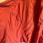 Chico's 100% Linen Ruched Coral Pink Open Cardigan Size Large Casual Lightweight Photo 4