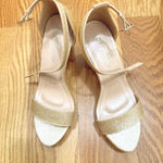 Forever Chunky Heel Low Platform Formal Sandal Heels Glitter Size 6 Gold Photo 12