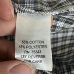 Greyson NEW 313 Sz M White Olive Navy Plaid Cotton Blend Trend Top Size M Photo 7