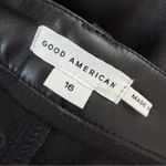 Good American NEW  Icon Faux Leather Pants in Black Size 16 Photo 11