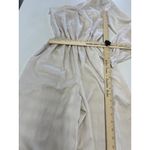 Love, Whit by Whitney Port Jumpsuit Womens 4 Ivory Jacquard One Shoulder Stretch White Photo 7