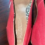 Toms Red Wedge Open Toe Sandals Size 7.5 Photo 5