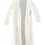 Iris  Long Line Mesh Cardigan in White, Size L​​​ Photo 0
