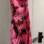 Akira  Elegant Pink Floral One-Shoulder Dress Photo 0