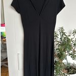 Banana Republic Short Sleeved Collared Deep V-Neck Midi Empire Waist Dress, Med Photo 0