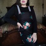 ZARA  embroidery flowers black mesh dress size S Photo 0