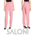 Saloni Maxima Rose Straight Leg High Rise Pink Dress Pants Size 8 Photo 1