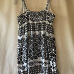 Roxy  White & Black Floral Spaghetti Strap Dress Photo 1