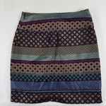 Maeve Anthropologie Audra Mini Skirt 6 Metallic Geometric Tribal Mixed Jewel Photo 8