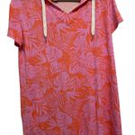 Koolaburra Pink and Orange Leaf‎ Print Swim Coverup Photo 0