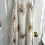 Auditions White Pink Floral Swing Dress with Pom Pom Detail Size S Photo 2