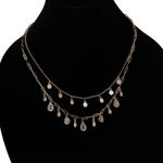 Double Layered Dangling Beaded Chain Necklace Photo 1