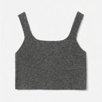 Everlane Cozy Stretch Crop Tank Top Ribbed Wool/Yak/Nylon Dark Grey S NWT Photo 5