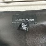 Lucy Paris Faux Leather Flat Front Crop Pants Women's Size L Black Photo 10