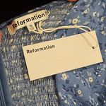 Reformation 💕💕 Baxley Dress ~ Sweetheart Neckline Eve Blue Floral Print 10 NWT Photo 13