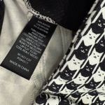 Betabrand  Black White Cat Catstooth Houndstooth Ankle Zip Pants sz M Petite Photo 5