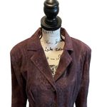 Erin London Faux Liquid Leather Blazer Jacket Purple Size Large NWT Office Photo 1