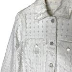 BLANK NYC  Eyes on You Denim Trucker Jacket White size XS Photo 2