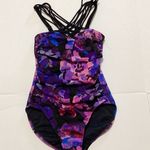 MiracleSuit New.  purple floral strappy swimsuit. Size 8. MSRP $169 Photo 9