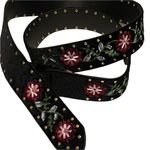 Romeo + Juliet Couture Romeo + Juliet Couture Black Belt Floral Embroidery NWT L/XL RJB008 Photo 1