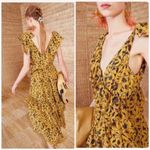 Ulla Johnson Ulla Johnson Dania Ruffled Midi Dress Handkerchief Hem Gold Size 8 Medium Photo 1