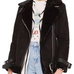 Topshop faux shearling Moto jacket black Photo 1