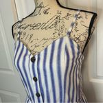 Angashion Bohemian Spaghetti Strap Button Down Swing Midi Dress Photo 2