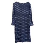 Chico's  Navy Blue Polka Dot‎ Flared Sleeve Sheath Dress Size 3/XL/16 New Photo 3