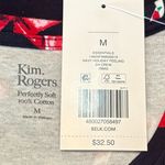 kim rogers  Dark Blue Holiday Print Blouse Photo 4