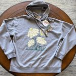 Avalanche  Heather Gray Hoodie with Floral Design Photo 0