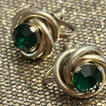 925 sterling silver old fashion no hole earrings amazing h11 9.94g Photo 0