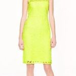 J.Crew  Collection Neon Yellow Lace Dress Size 4 Photo 0
