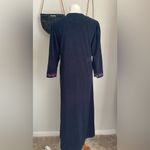 Vanity Fair 1970s  Black Floral Robe, Size XS Photo 1