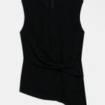 Theory sleeveless twisted top in silk georgette in black, size P (XS) Photo 0