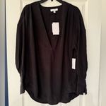 Equipment  Natalinne Women’s Silk Blouse in True Black Size Small Photo 1