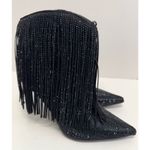 INC Boots Size 8.5 Black Western Ankle Booties Pointed Toe Evening Shoes NEW Photo 2