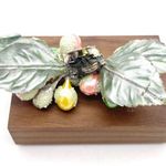 Vintage Shoe Clips Buckles Pastel Faux Pearl Frosted Floral Spray 1940s 1950s Pink Photo 5