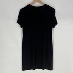 SHAN Classic Black Stretch‎ Jersey Knit Short Sleeve V Photo 6