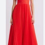 Hutch NWT Corset Pleated Maxi Dress Red Tulle Corset Size 4 Photo 1