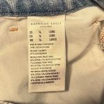 American‎ Eagle Curvy Mom Jeans Light Wash Distressed Ripped Denim Size 14 Blue Photo 6