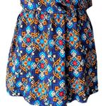 NWT ~ YOUNG USA Blue Bohemian Paisley Wrap Front Boho Romper ~ Women's MEDIUM Photo 3