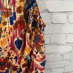 Vince Camuto Printed Midi Skirt Tie Front Wrap Metallic Threads Chili Oil L NWT Photo 7