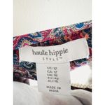 Haute Hippie Maxi Dress Boho Flutter Sleeve Cotton Flounce Hem Floral Sz 12 Photo 5