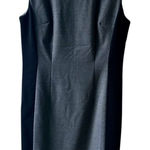 Ann Taylor  Gray Wool Blend Sleeveless Pencil Dress Size 4 corporate chic black Photo 0